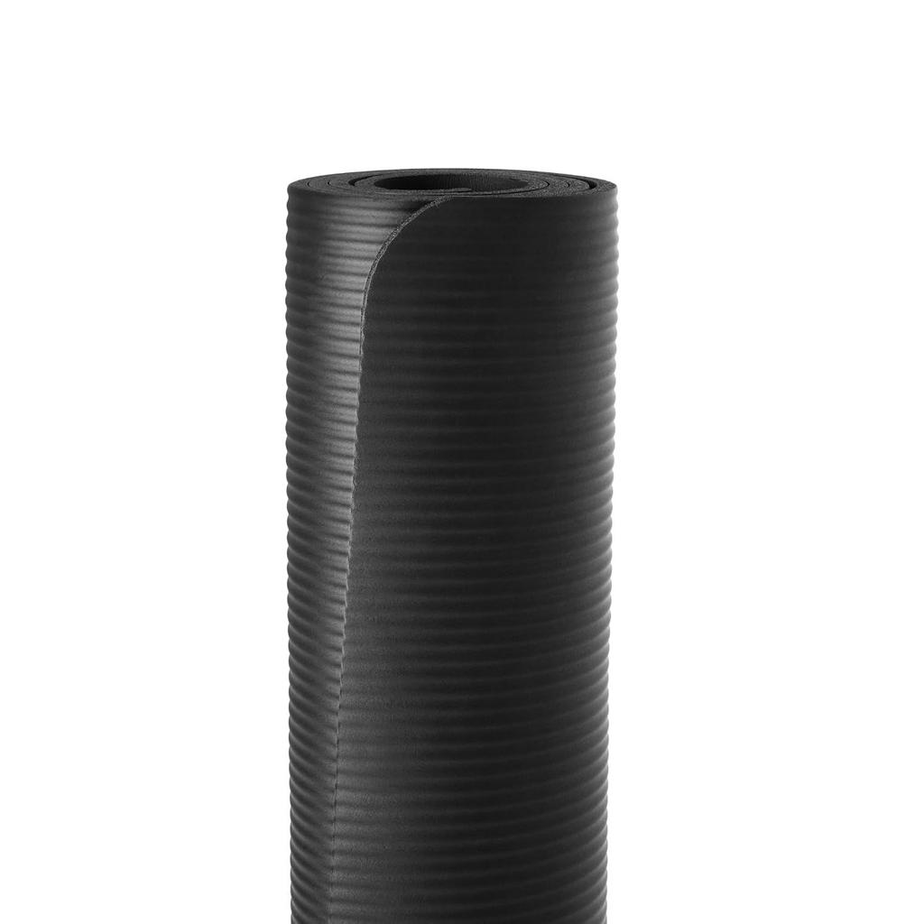 13mm Extra Thick Yoga and Exercise Mat with Carrying Strap, Black