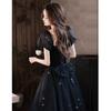 Black Evening Dress Dress 1011 New Light Luxury Niche Temperament Banquet Host Celebrity Dress Annual Meeting Dress