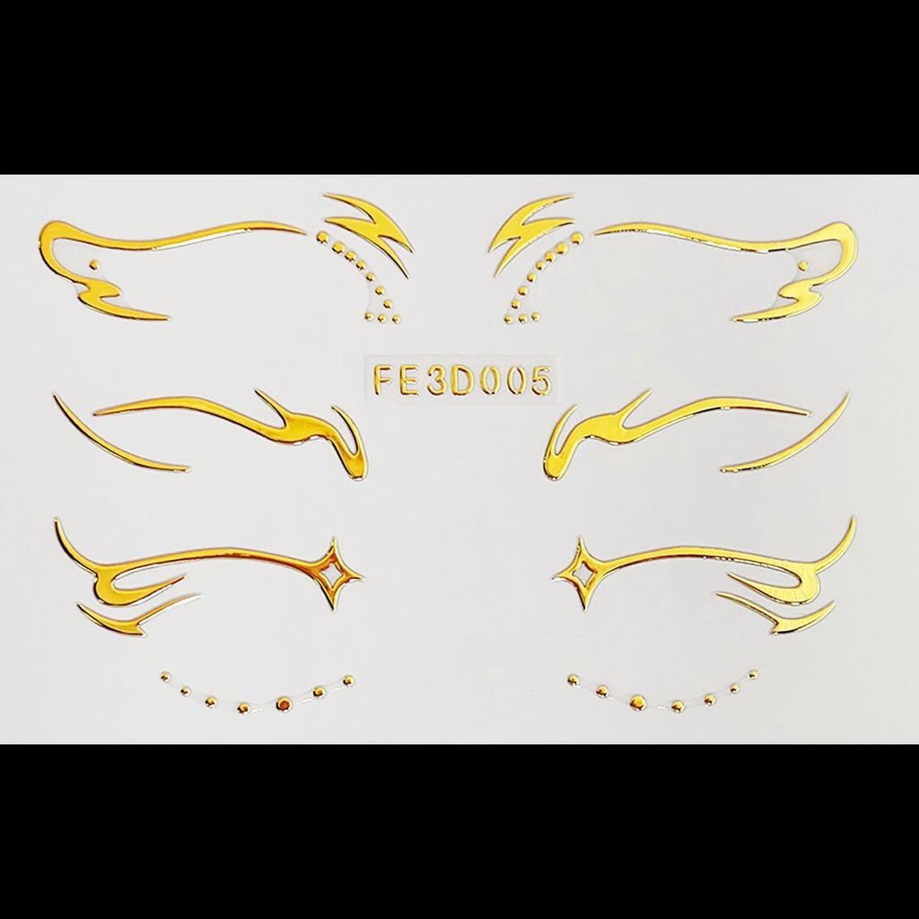 Laser Eyeliner Sticker 3D Three-dimensional Relief Butterfly Eye Makeup Sticker Stage Performance Tattoo Sticker