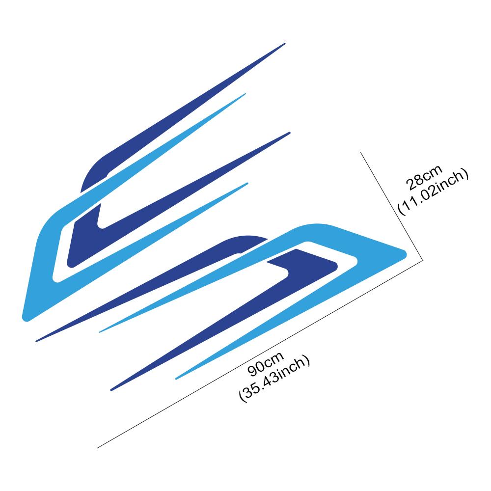 2PCS Creative Boomerang Shaped Stickers Car Door Side Vinyl Decals For Volvo FH Car Body Styling Decoration Stickers Accessories