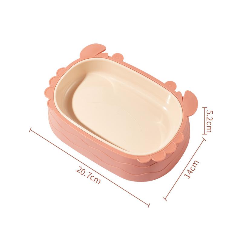 Pet Cat Bowl Crab Shape Slow Food Bowl Removable Pet Double Bowl Anti-choking Dog Food Bowl Anti-knock Over Dog Rice Bowl
