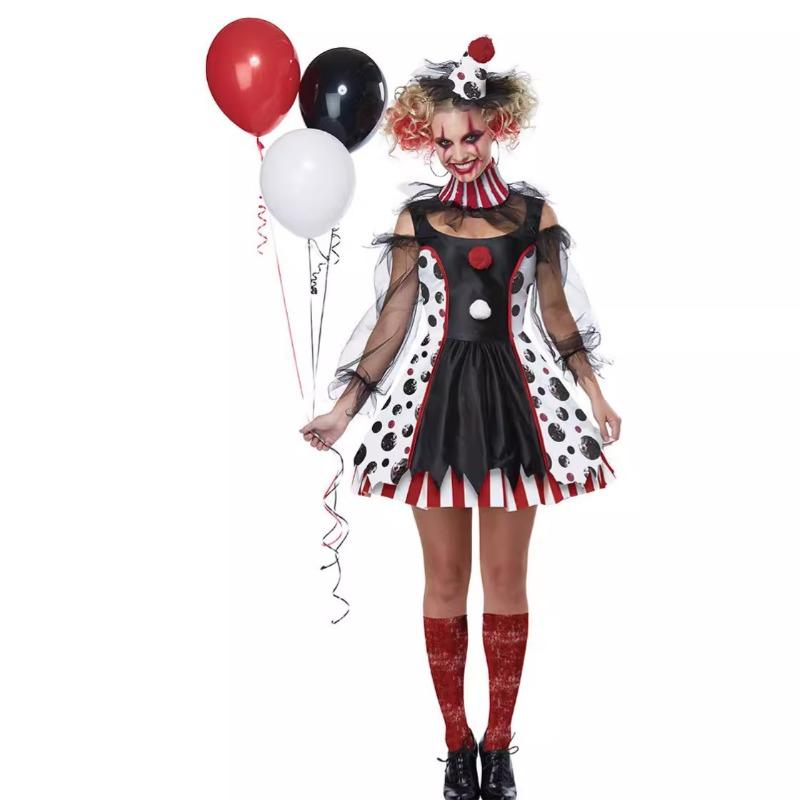 Uniform Halloween Costume Circus Clown Costume Variety Clown Costume Performance Costume