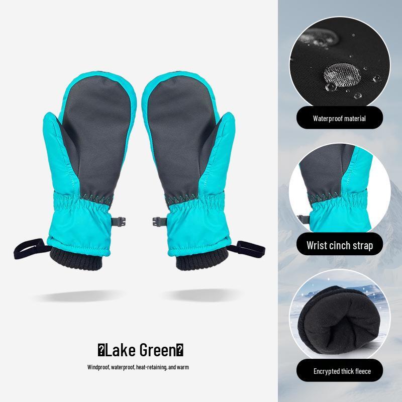 Unisex zimní lyžařské rukavice: Silný samet, voděodolný, větruodolný, dotykový displej, protiskluzový pro venkovní cyklistiku