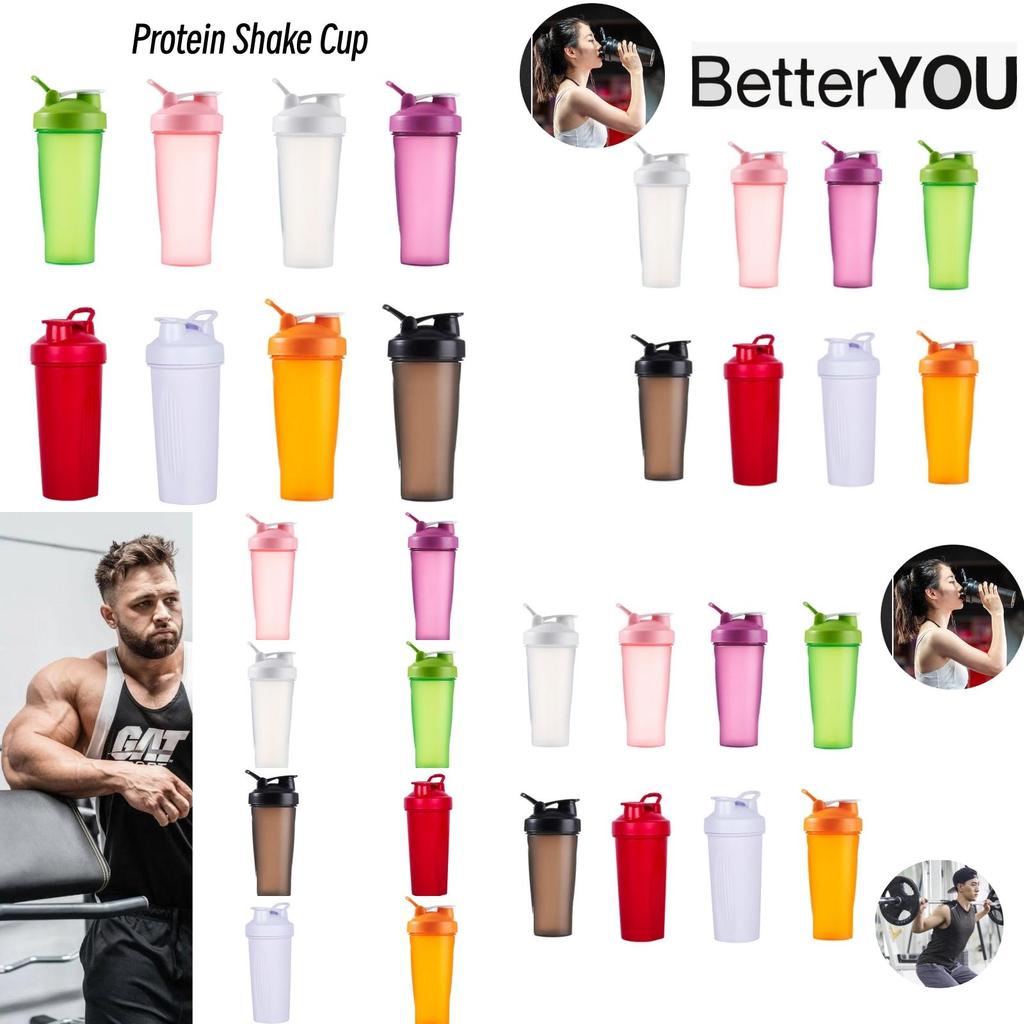 Customized Logo Pp Sports Shaker Bottle 600ml Fitness Portable Water Bottle