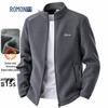 ROMON Men's Fleece Stand-Collar Casual Jacket
