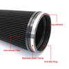 High Flow Cone Air Filter Cold Intake Pipe Systems Performance 150mm-6inch Box Housing For Sport Racing Car Engine Universal