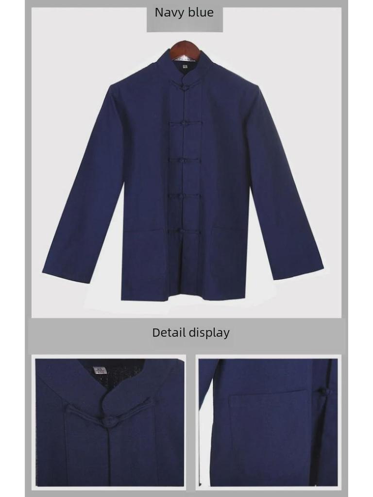 Men's Large Tang Suit Hanfu Long-Sleeve Jacket