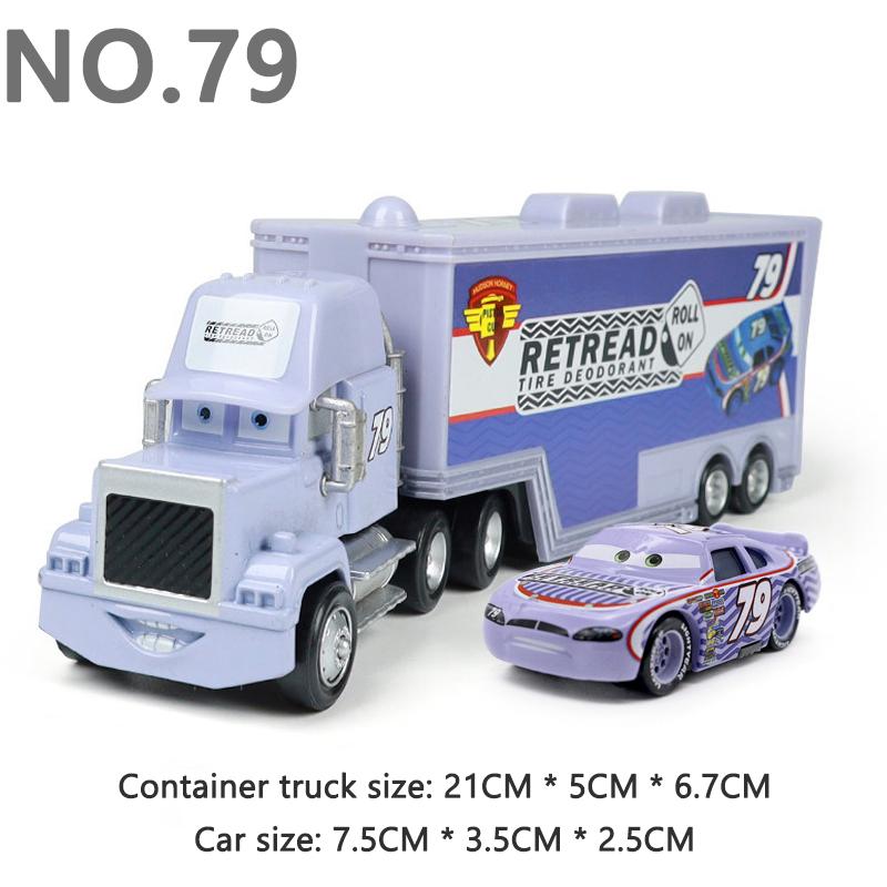 Pixar Cars Truck Model Car 1/55 Die Casting Eugene Carbureski Container Trucks Racing Toy Birthday Gifts Kids Toys Collectibles