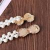 Waistband With Pearl Elegant Simple  Waist Chain  Ladies' Elastic Thin Pearl Waist Belt