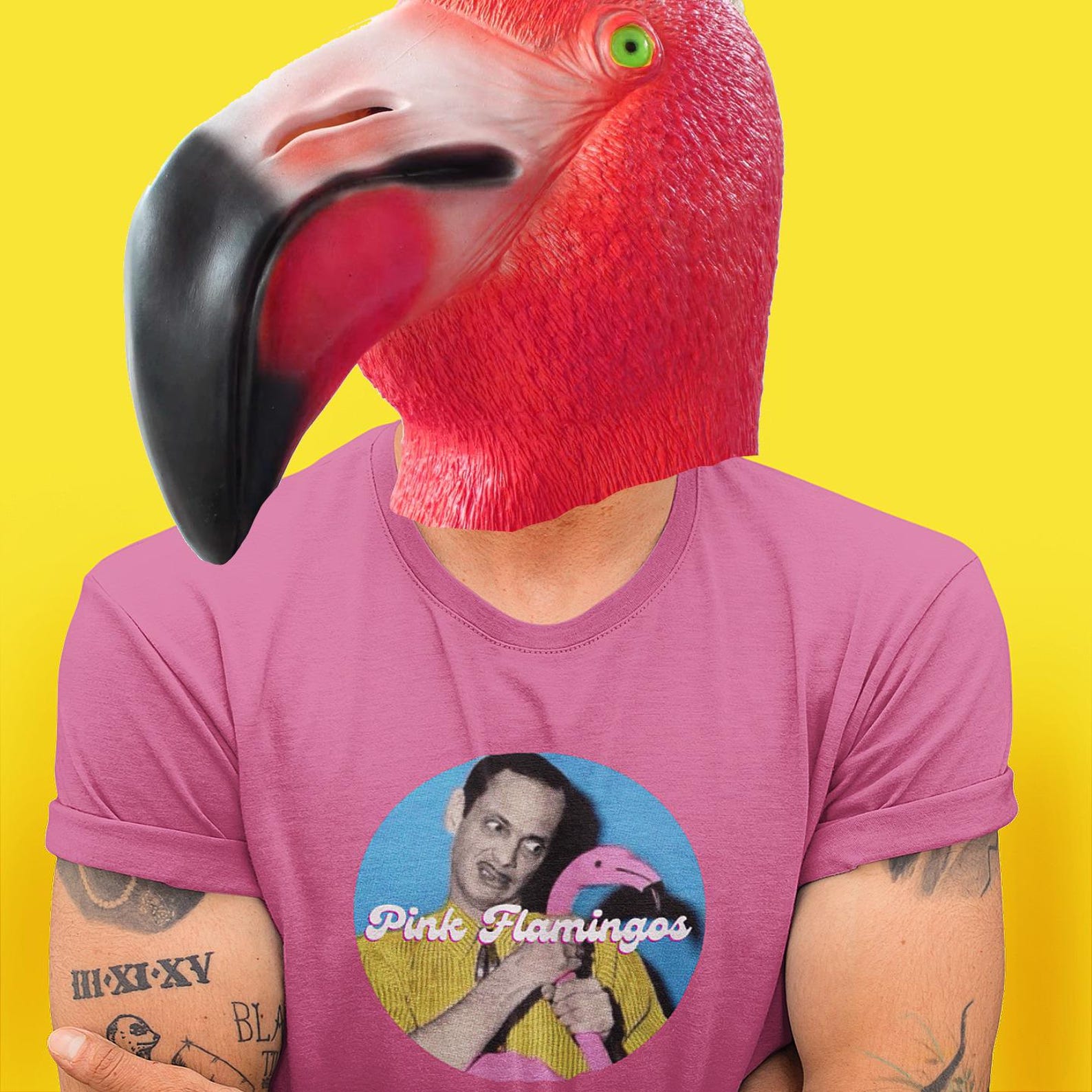 Pink Flamingos T-Shirt – John Waters Cult Film, Retro Movie M