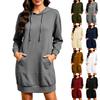 2026 European & American Women's Casual Long-Sleeve Hoodie Dress
