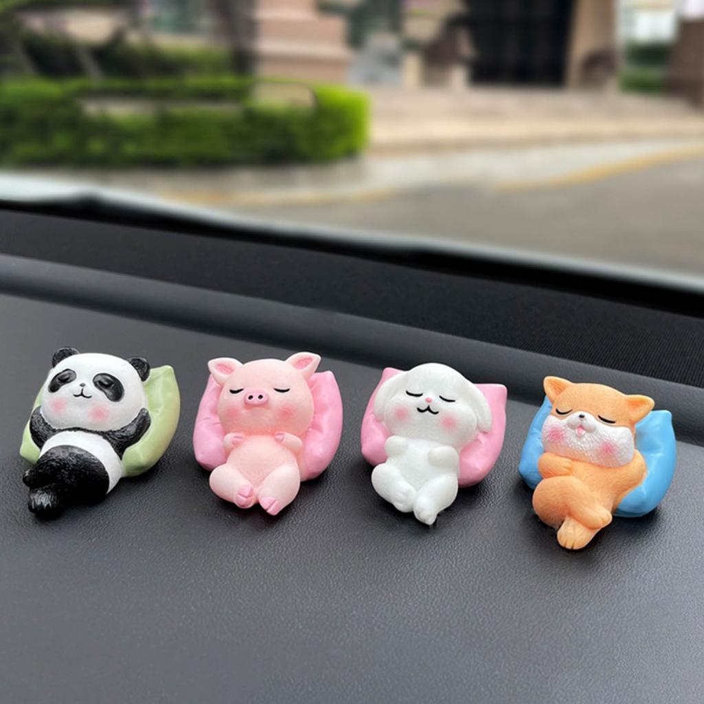 Lustige Schlaf Tierfigur Cartoon Panda Hund Schwein Kaninchen Kissen Miniatur Ornament für Zuhause Büro Schreibtisch oder Autodekorationen