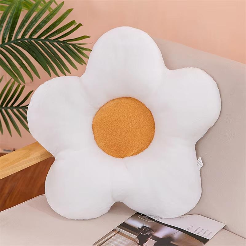 35cm Stuffed Five Petal Flower Cushion Girly Room Decor Sunflower Pillow Bay Window Pink Flower Sit Bedroom Seat Pillow
