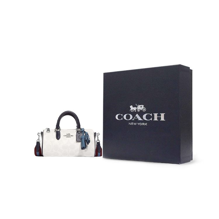 Coach Lacey 20 Classic Monogram Print Zipper Closure Detachable Shoulder Strap Handheld Shoulder Crossbody Bag Medium Women handbags CB874-SVUON