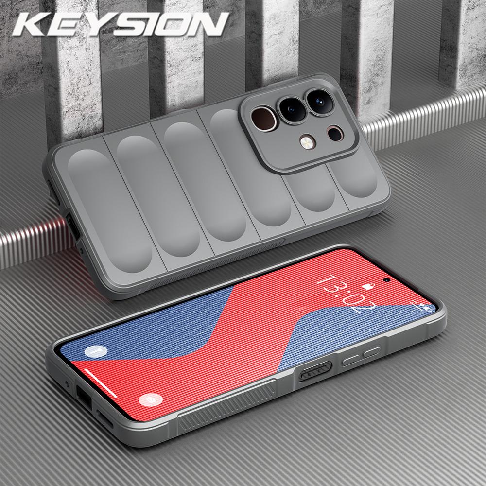 

KEYSION Противоударный матовый чехол для VIVO Y29 4G Противоскользящая мягкая силиконовая задняя крышка для телефона для IQOO Z10X 5G for IQOO Z10X светло-серый