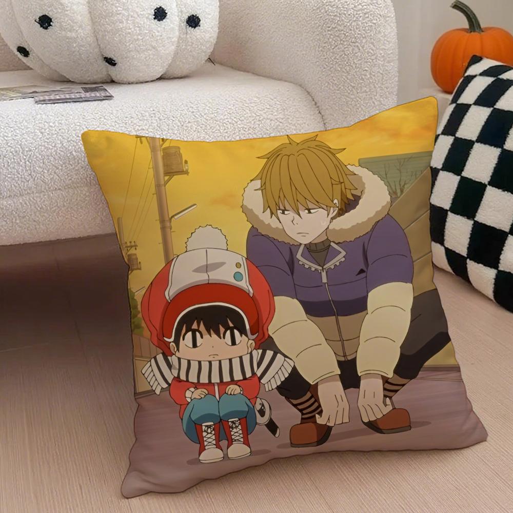 Cute Anime K-Kotaro Lives Alone Pillow Case Anti-dustmite Pillowcase Invisible zipper silky short plush Sofa cushion cover
