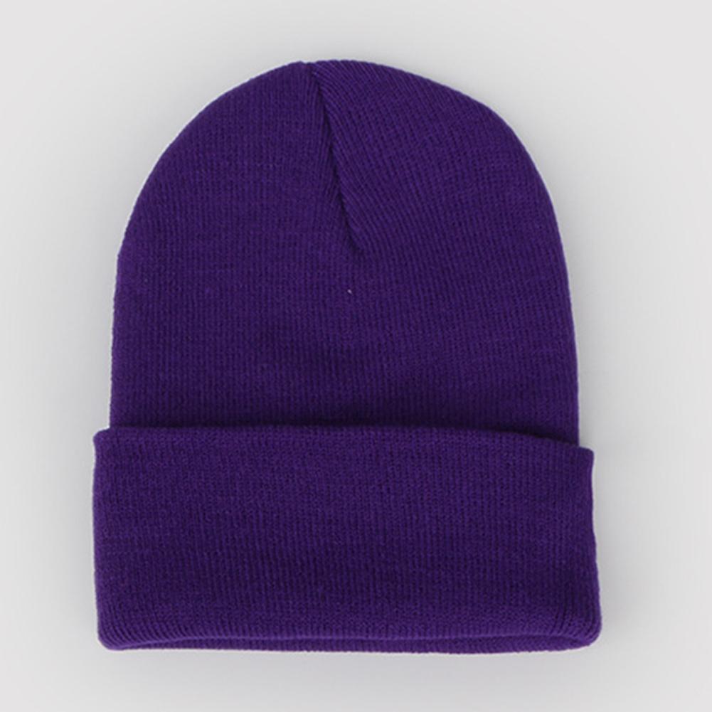 Paar Frauen Männer Mode Winter Warm Einfarbig Mode Wolle Strickmütze Mütze Beanie