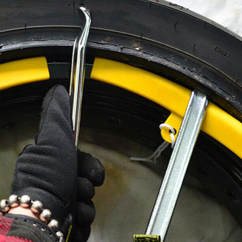Motorcycle Tire Lever Tyre Spoon Tire Levers 3 Pcs Iron Changing Tool Set Rust-Resistant Smooth Tire Tools For Efficient