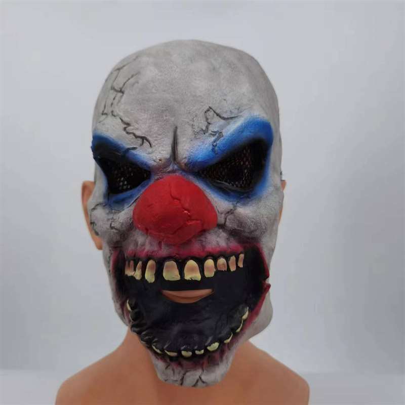 Nuova Maschera da Clown Spaventosa dal Naso Grande Halloween Lattice Mezza Faccia Copricapo Accessorio per Feste