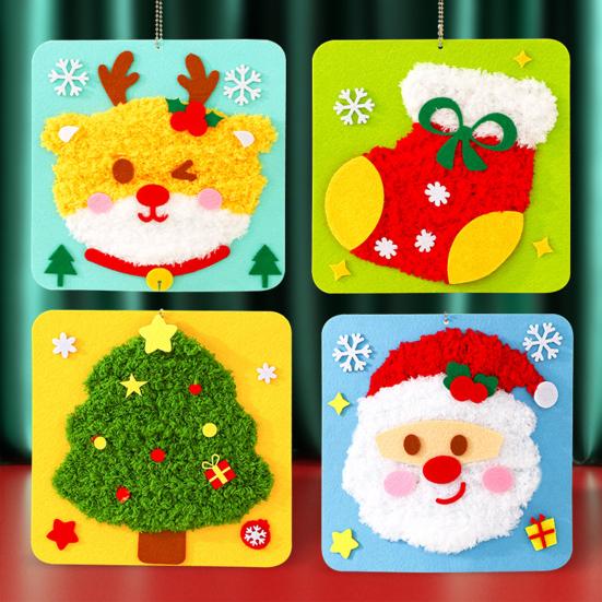 DIY Christmas Embroidery Kit Cute Tree/Stocking/Santa Embroidery Stitching Projects Xmas Sewing Craft Kit
