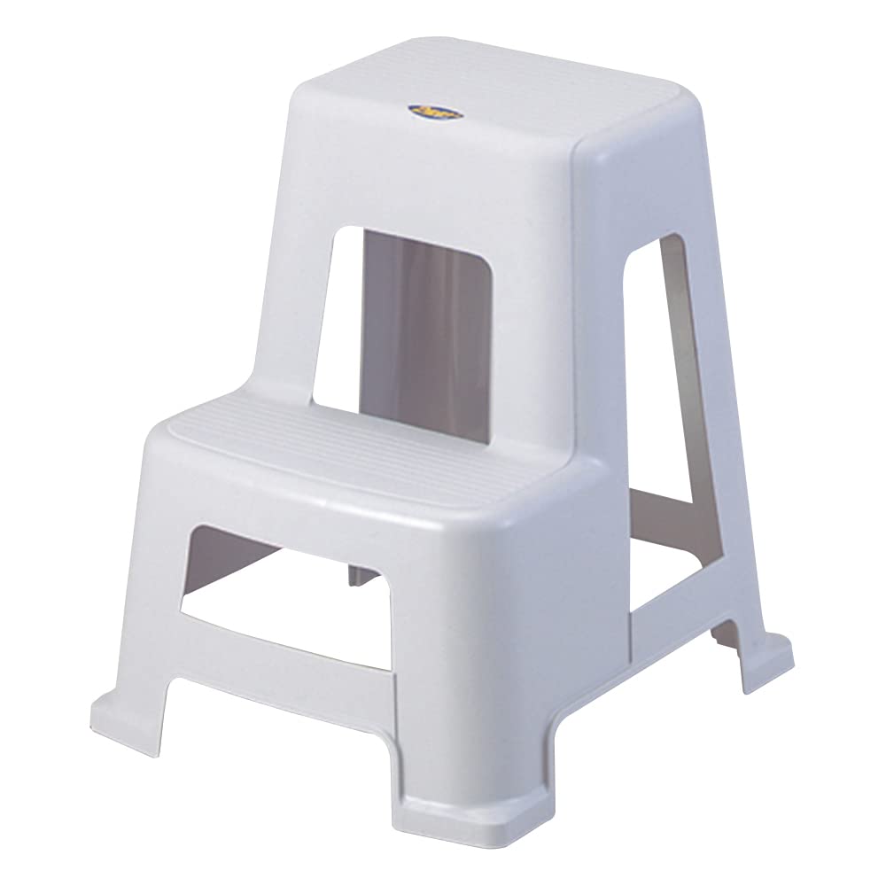 IRIS OHYAMA NF560 Two-Step Step Stool, 45.5cm Wide x 52.5cm Deep x 56.5cm High, Light Gray