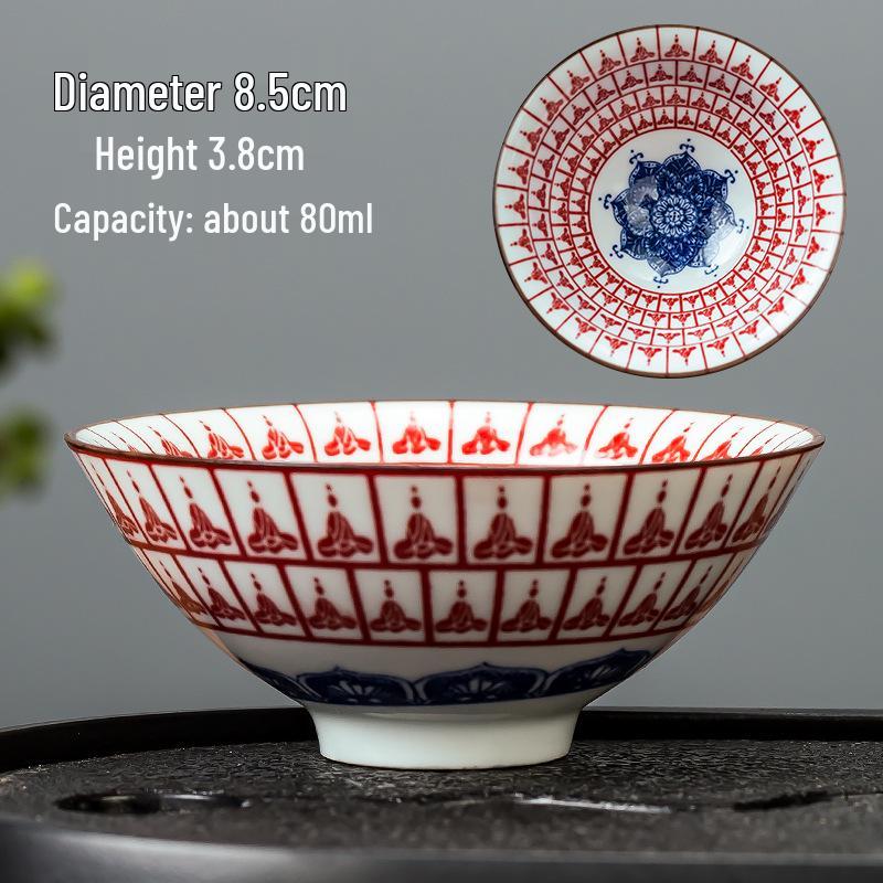 Blau-weiße Douli-Teetasse aus Porzellan für Kung-Fu-Tee