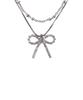 Luvistrue Ch Ribbon Necklace(Silver)