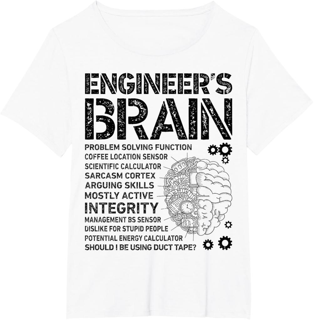 Engineers Brain Funny Process Engineer Gift TShirt 100 Cotton ONeck Short Sleeve Summer Casual Mens Tshirt Streetwear