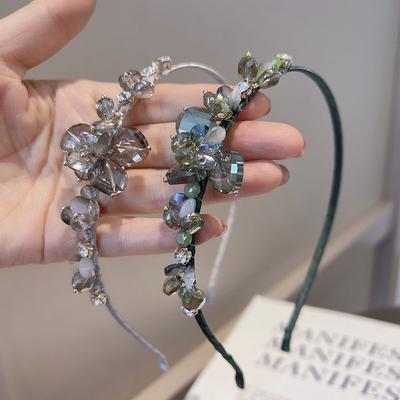 Barock Kristall Feen Haarband Damen Exquisiter Strass Edelstein Blume Prinzessin Haaraccessoires Hochzeit Diamant Kopfschmuck