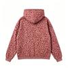 Damen Casual Kapuzen-Reißverschlussjacke mit Leopardenmuster für den Alltag