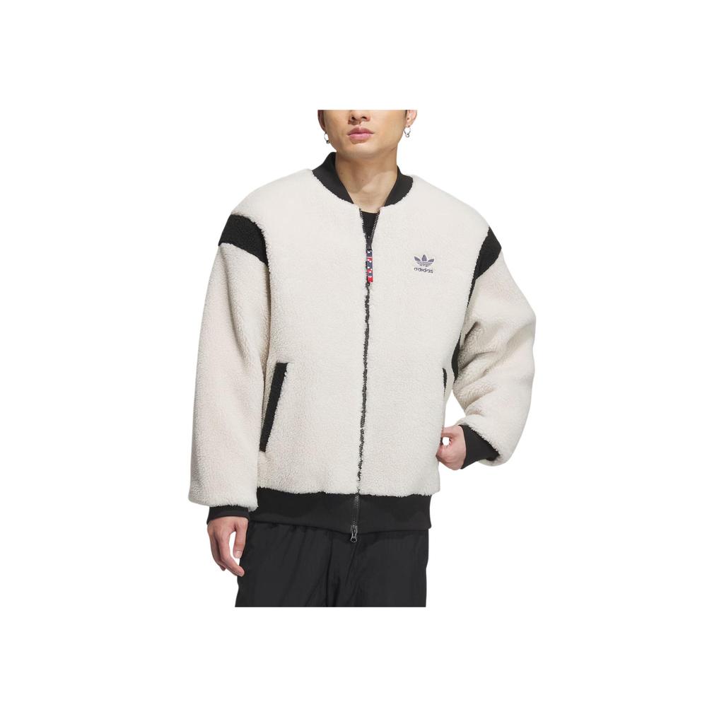 Adidas Originals Feifei Ruan Collaboration FW23 New Year Reversible Sherpa Jacket Unisex Outerwear White IX4214