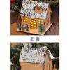 Weihnachtsdekoration Leuchtendes Holzhaus LED Holzweihnachtshaus, Leuchtende Holzhausdekoration, Weihnachten Halloween Geburtstagsfeier
