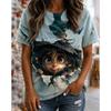 Fashion Women Retro Creative Pumpkin Wizard Print T Shirt Funny Casual O-neck Short Sleeves T-shirt Summer Female Tee Shirt Halloween Limited Edition
