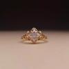 Creative retro luxury flower sparkling inlay diamond Zircon rings for women couple style exquisite wedding  gifts