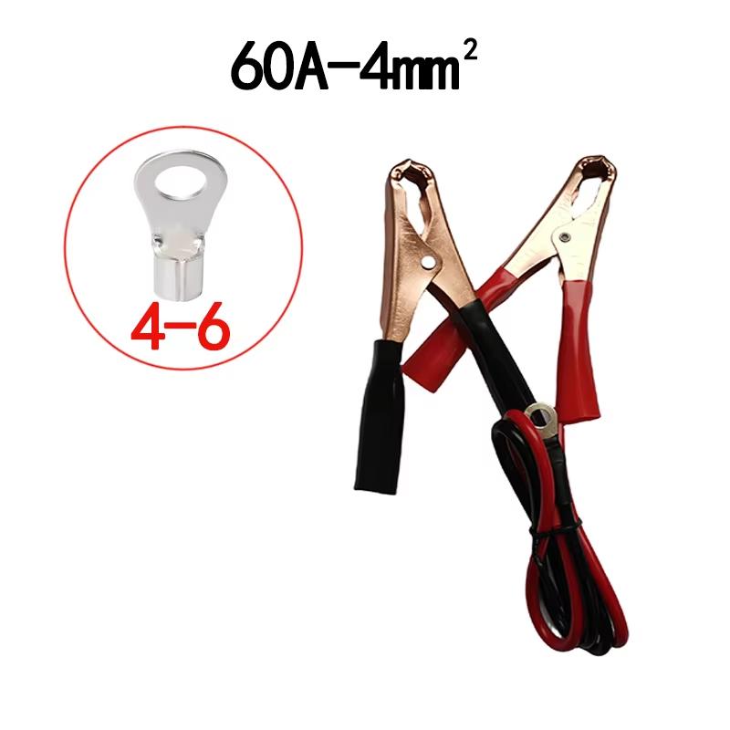 

60A Car Battery Inverter Power Wire Line Cable Power Emergency Line with Jump Starter Alligator Clamp Cable Set