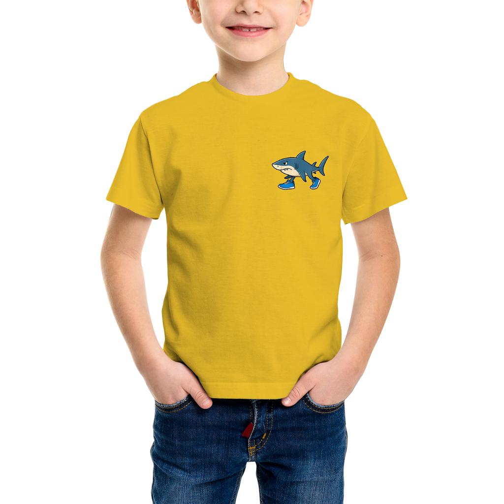 3D Shark Pattern Printing Fashion T-Shirt Shark Element Printing Summer New Boy Personalized Cool Tops Kids Funny T Shirt