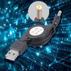 Stretchable USB To 4.0x1.7mm Plug Charging Cord Retractable Power Cable For 5V Mini Fan Speakers Game Consoles