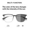 Neue photochrome Brille Anti-Blaulicht Computerbrille Unisex Farbverlauf Rahmen Anti-Augenbelastung Mode für Damen Herren