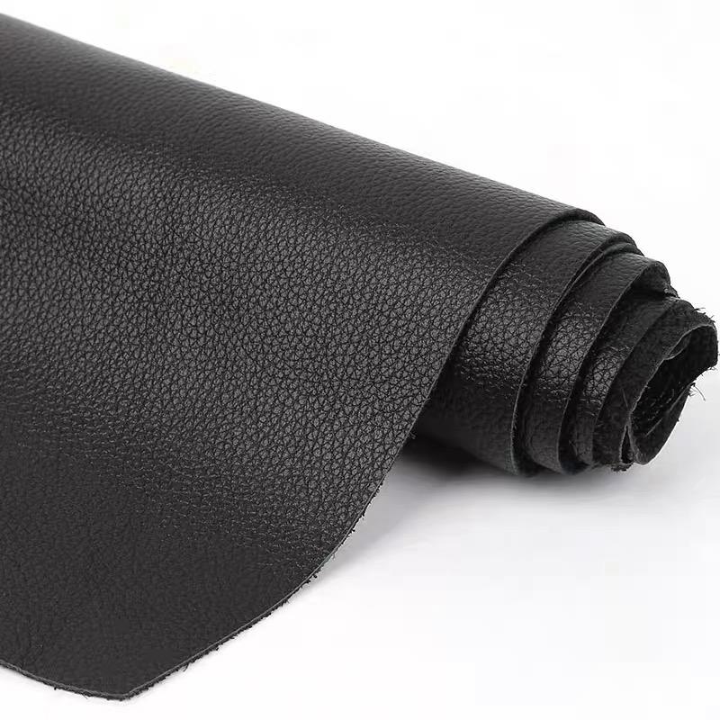 Černá tenká hovězí kůže 1,0 mm pravá kožená sedací plocha, polštář na pohovku, měkký kožený materiál, tenká vrchní vrstva, čistá kožená látka, kožen