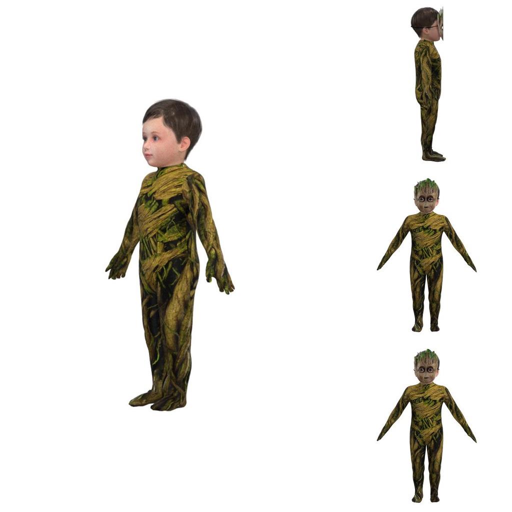 Kostým Stromového muže Groota Strážce Galaxie pro děti Halloweenský outfit