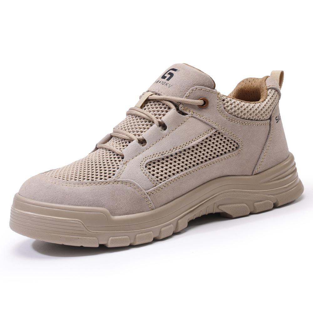 Men's Summer Safety Shoes: Breathable, Anti-Smash, Puncture-Resistant, Steel Toe, 10KV Insulated Electrician Work Shoes
