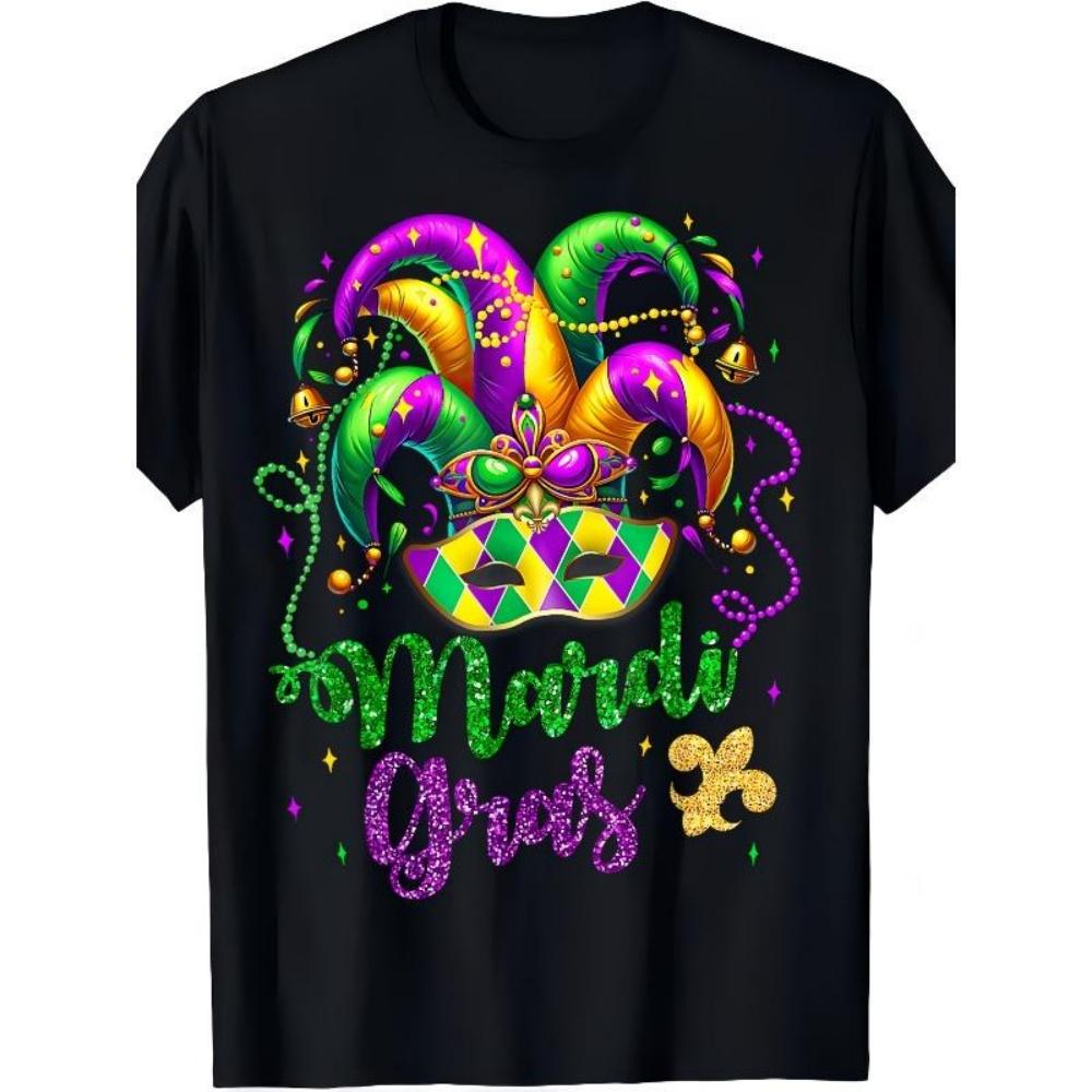 

European Sizes Men S Cool Feather Graphic T-Shirt Crew Neck, Vibrant Beads Print with Lettering, Soft Breathable Casual Shirt for Men S чёрный