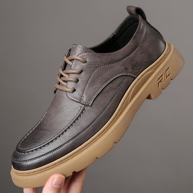 

2025 spring board shoes men s shoes new trend men s casual shoes 2025 spring and autumn British style leather shoes 38