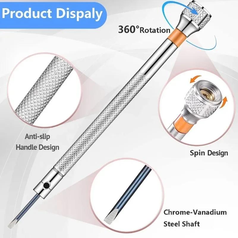 Set de 13 șurubelnițe de precizie 0,6-2,0 mm Oțel cu duritate ridicată Kit de reparare Micro Cruce pentru ceasuri ochelari bijuterii