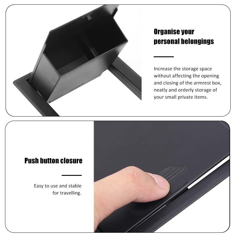 Auto-Armlehnenbox hinten, Aufbewahrungsbox, Organizer-Container für Jeep Wrangler JK 2007–2017, Zubehör zum Verstauen und Aufräumen des Innenraums