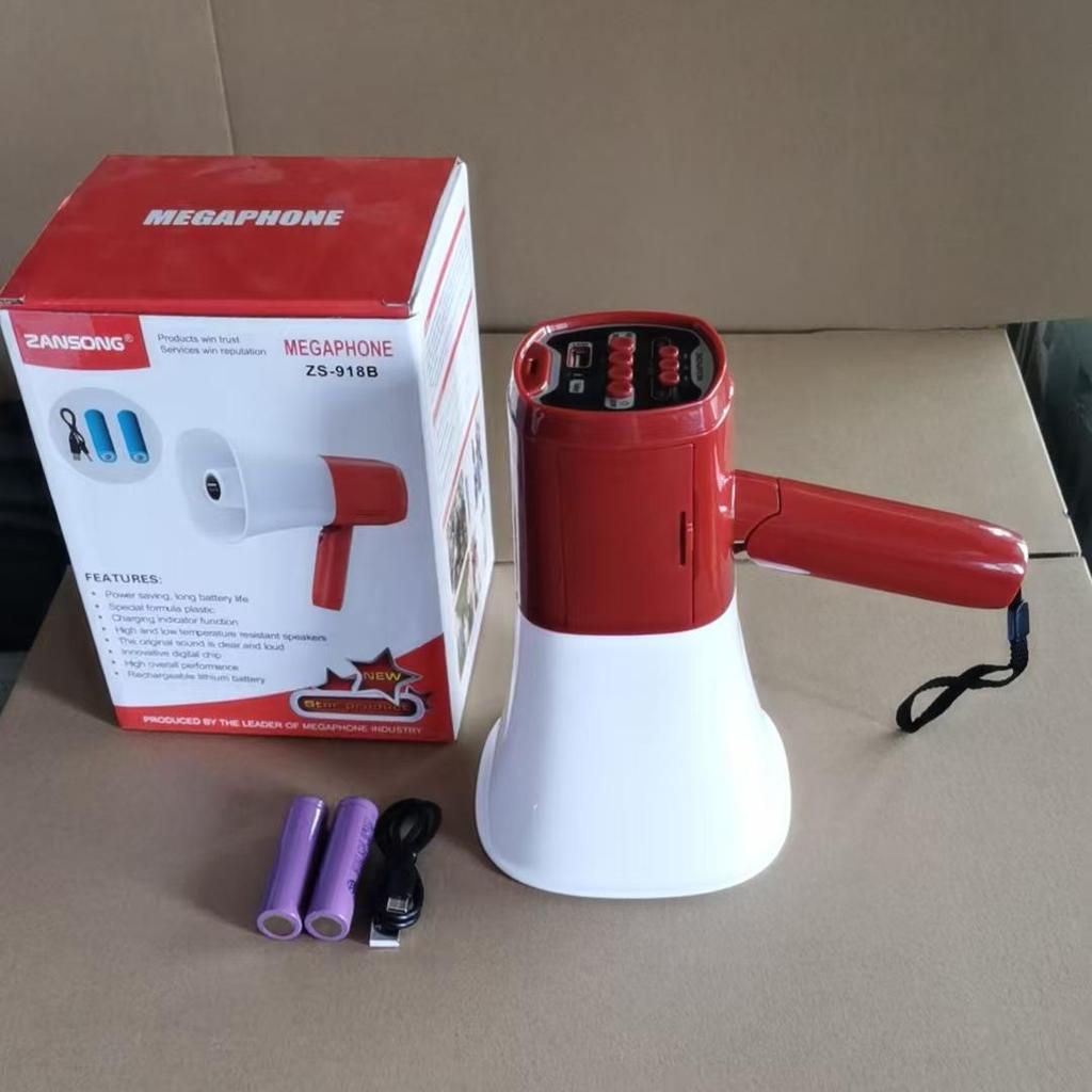 ZS-918B Dual Battery Foldable Bluetooth Megaphone with High Power & Long Recording