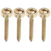 4 Sets Guitar Neck Joint Bushing Set Metal Ferrule Bolt with Screw Accessory for Electric BassGold