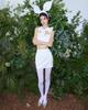 Leobyui White Satin Skirt