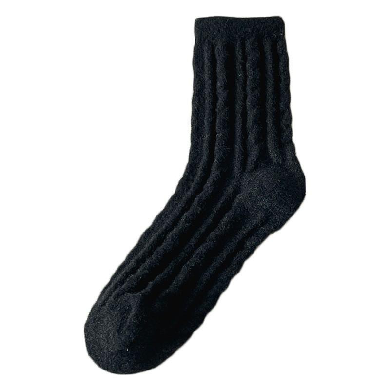 Meias de Veludo Australiano Meias de Cano Médio Meias de Veludo para Estação Espessas Quentes para Casa Chão Dormir Meias Cor Doce Meias Mulher