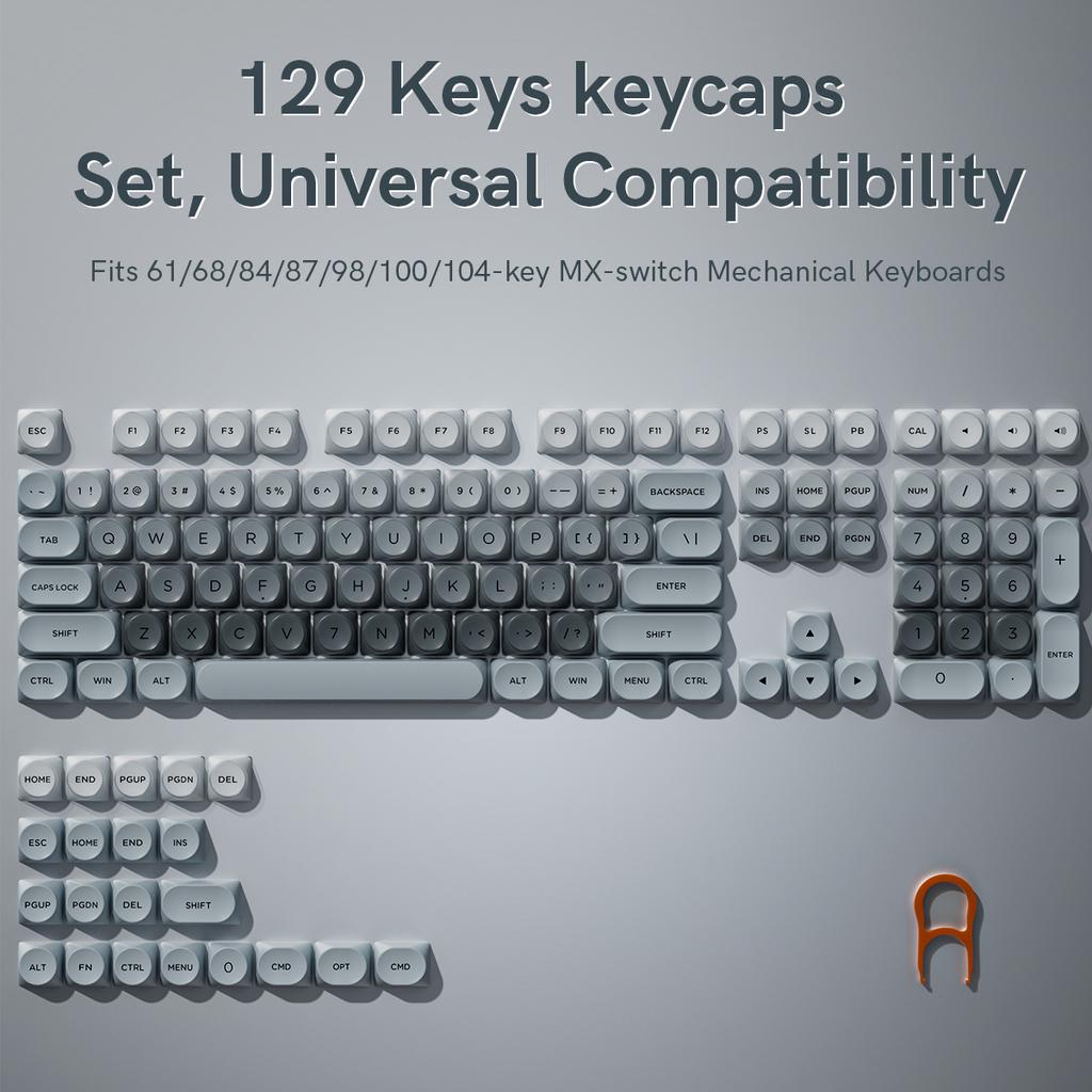 130 Keys Pink Liquid Foundation Keycap HOA Profile PBT Double Shot Keycap For Mx Switch Mechanical Keyboard ISO Enter Key Caps